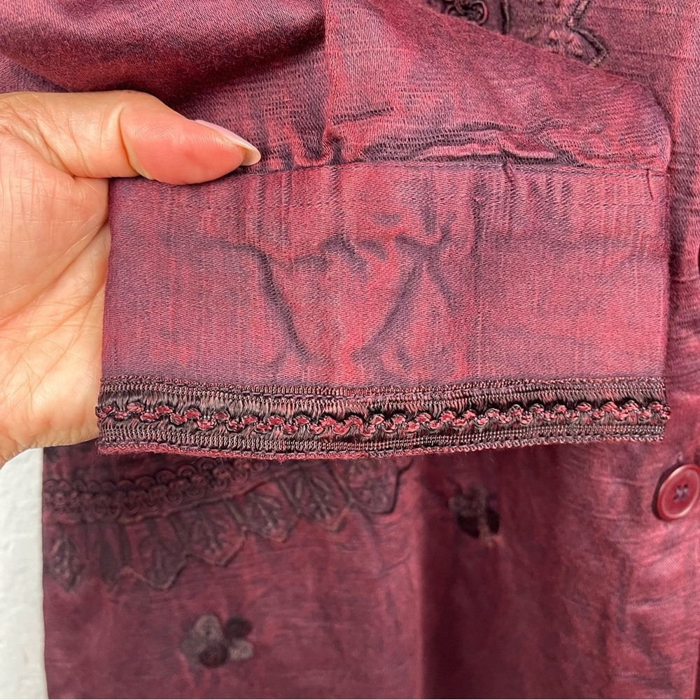 Asha Marie Western Sequin Embroidered Button-Down Shirt Women’s Size M - Picture 13 of 14